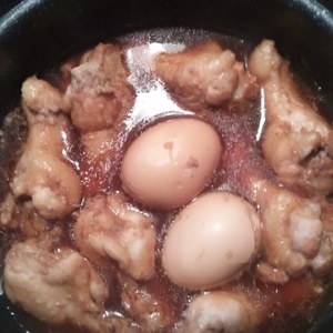 簡単！ヘルシー鶏手羽元と卵のさっぱり煮
